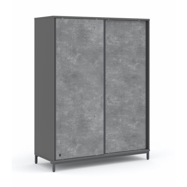 Cilek Space Gray schuifdeur kledingkast grijs tienerkamer Cilek Space Gray schuifdeur kledingkast grijs tienerkamer