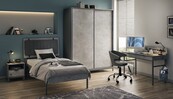 Cilek Space Gray schuifdeur kledingkast grijs tienerkamer Cilek Space Gray schuifdeur kledingkast grijs tienerkamer