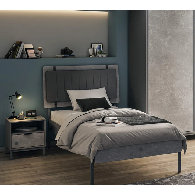 Cilek Space Gray tienerbed grijs 200 x 100 cm