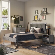 Cilek Space Gray twijfelaar tienerbed grijs 200 x 120 cm
