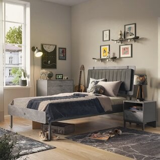 Cilek Space Gray twijfelaar tienerbed grijs 200 x 120 cm