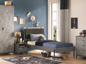Cilek Space Gray twijfelaar tienerbed grijs 200 x 120 cm Cilek Space Gray twijfelaar tienerbed grijs 200 x 120 cm
