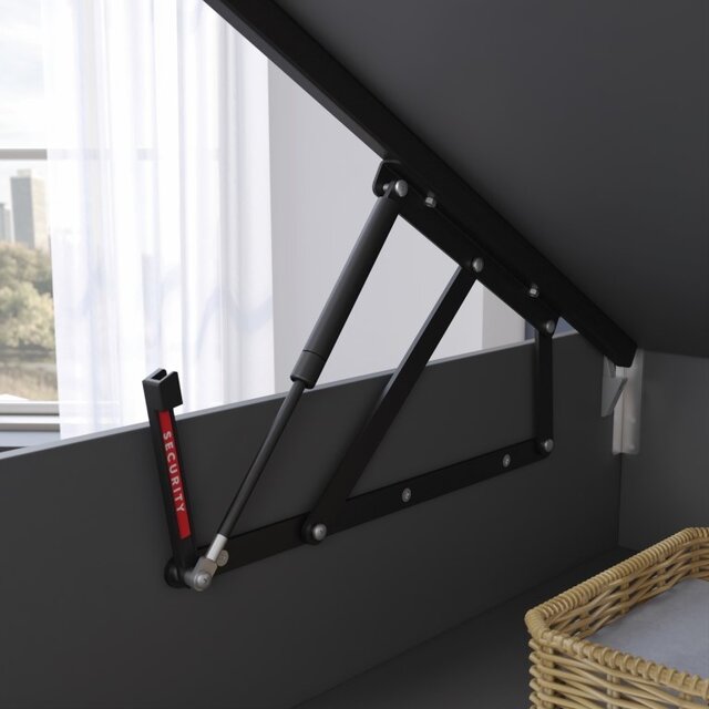 Cilek Space Gray opbergbed tienerbed grijs 200 x 100 cm