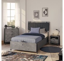 Cilek Space Gray opbergbed twijfelaar grijs 200 x 120 cm