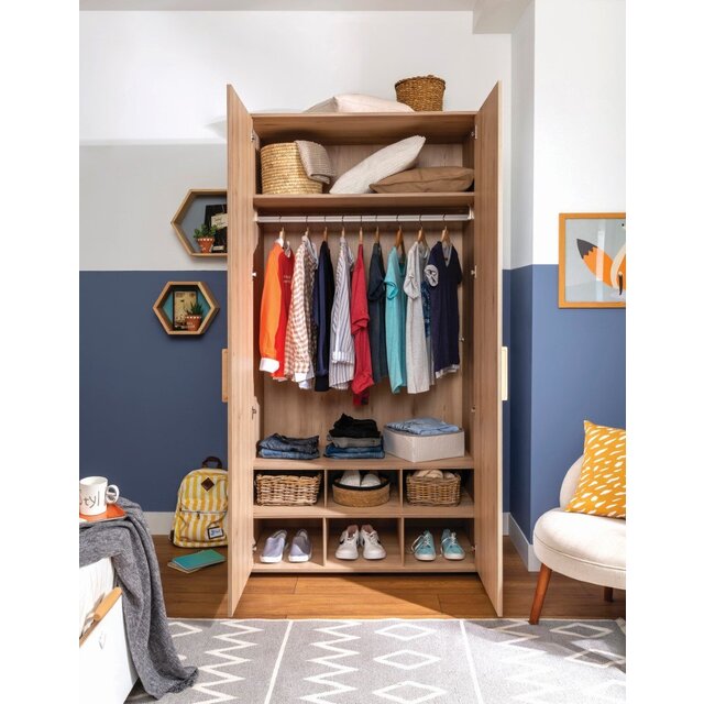 Cilek Modera 2-deurs kledingkast wit tienerkamer