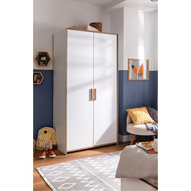 Cilek Modera 2-deurs kledingkast wit tienerkamer