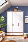 Cilek Modera 3-deurs kledingkast wit tienerkamer