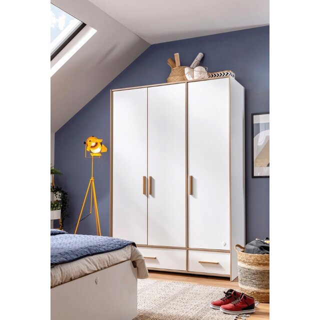 Cilek Modera 3-deurs kledingkast wit tienerkamer