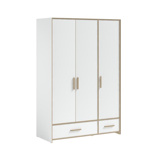 Cilek Modera 3-deurs kledingkast wit tienerkamer