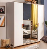 Cilek Modera 4-deurs kledingkast wit met spiegel Cilek Modera 4-deurs kledingkast wit met spiegel