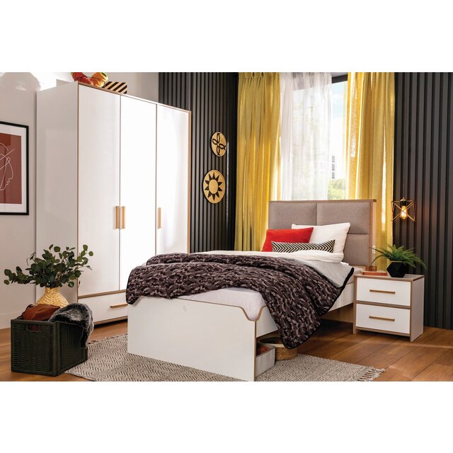 Cilek Modera tienerbed wit 200 x 100 cm Cilek Modera tienerbed wit 200 x 100 cm