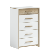 Cilek Modera hoge ladekast wit houtlook