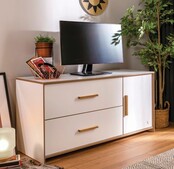 Cilek Modera TV-meubel wit houtlook tienerkamer