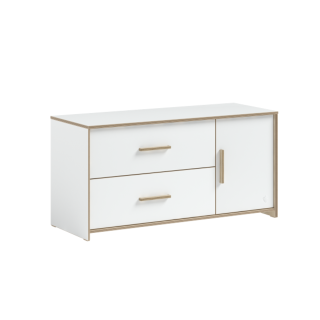 Cilek Modera TV-meubel wit houtlook tienerkamer