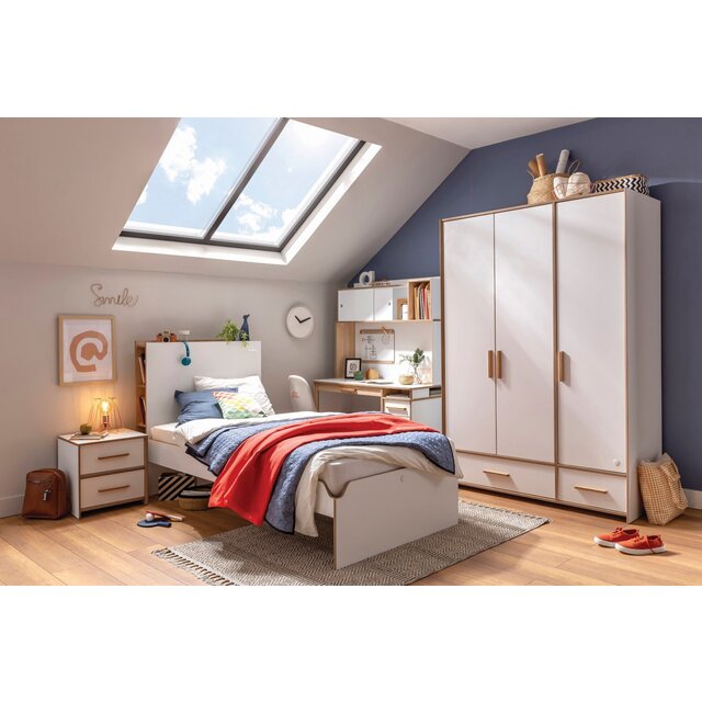 Cilek Modera TV-meubel wit houtlook tienerkamer