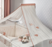 Romantic muskietennet klamboe wit roze babykamer Romantic muskietennet klamboe wit roze babykamer