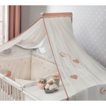 Romantic muskietennet klamboe wit roze babykamer