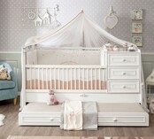 Romantic muskietennet klamboe wit roze babykamer Romantic muskietennet klamboe wit roze babykamer