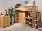 Stockholm Studio hoogslaper met opbergtrap | Zelf samenstellen Stockholm Studio hoogslaper met opbergtrap | Zelf samenstellen