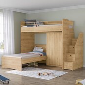 Stockholm Studio hoogslaper met opbergtrap | Zelf samenstellen Stockholm Studio hoogslaper met opbergtrap | Zelf samenstellen