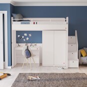 California Studio 2-deurs witte kledingkast