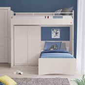 California Studio 2-deurs witte kledingkast