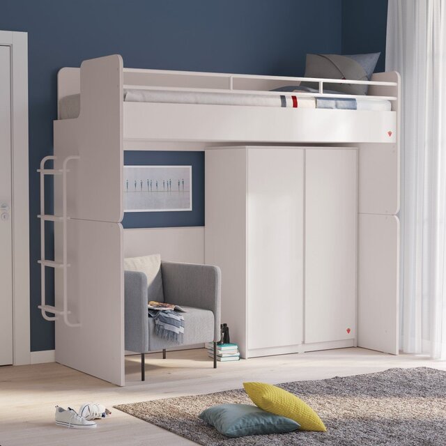 California Studio 2-deurs witte kledingkast