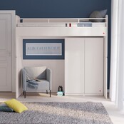 California Studio 2-deurs witte kledingkast