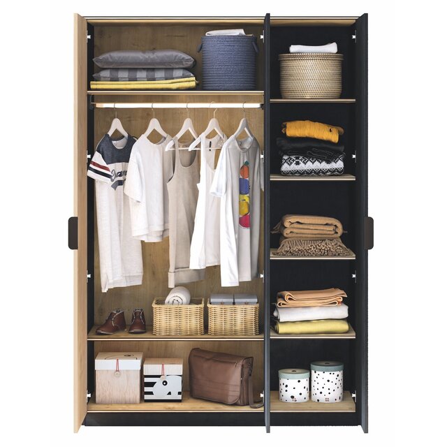 New York 3-deurs kledingkast tienerkamer