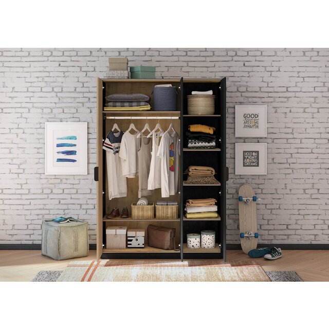 New York 3-deurs kledingkast tienerkamer