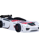 V2 Sport autobed racebed wit met licht en bekleding
