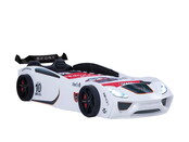 V2 Sport autobed racebed wit met licht en bekleding V2 Sport autobed racebed wit met licht en bekleding