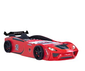V2 Sport autobed racebed rood met licht en bekleding V2 Sport autobed racebed rood met licht en bekleding