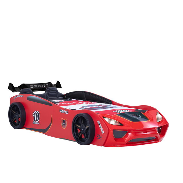 V2 Sport autobed racebed rood met licht en bekleding V2 Sport autobed racebed rood met licht en bekleding