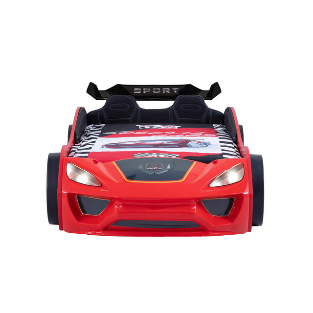 V2 Sport autobed racebed rood met licht en bekleding V2 Sport autobed racebed rood met licht en bekleding