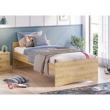 Stockholm tienerbed laag hoofdbord 100 x 200 cm