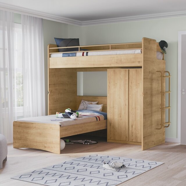 Stockholm tienerbed laag hoofdbord 100 x 200 cm