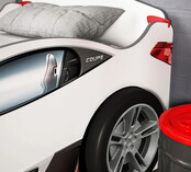 Autobed met logeerbed wit jongens bed Autobed met logeerbed wit jongens bed