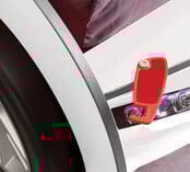 Autobed met logeerbed wit jongens bed Autobed met logeerbed wit jongens bed