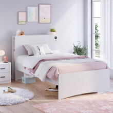 California twijfelaar tienerbed tienerkamer wit 120 x 200 cm