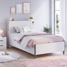 California tienerbed opbergbed tienerkamer wit 100 x 200 cm