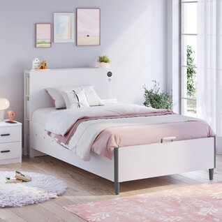 California tienerbed opbergbed tienerkamer wit 100 x 200 cm