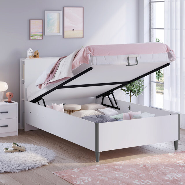 California tienerbed opbergbed tienerkamer wit 100 x 200 cm California tienerbed opbergbed tienerkamer wit 100 x 200 cm
