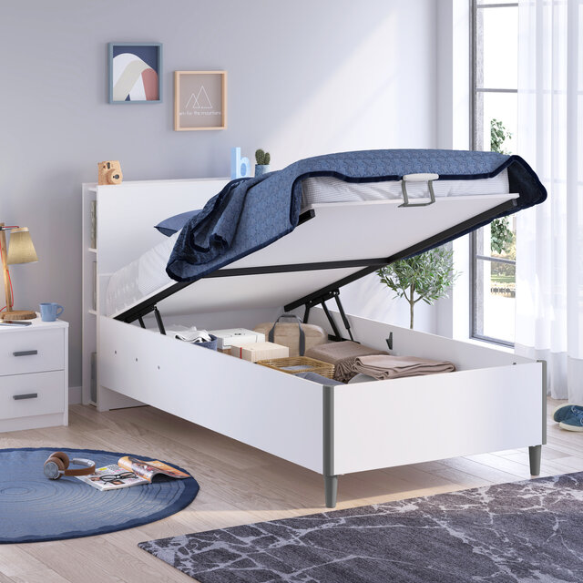 California tienerbed opbergbed tienerkamer wit 100 x 200 cm California tienerbed opbergbed tienerkamer wit 100 x 200 cm