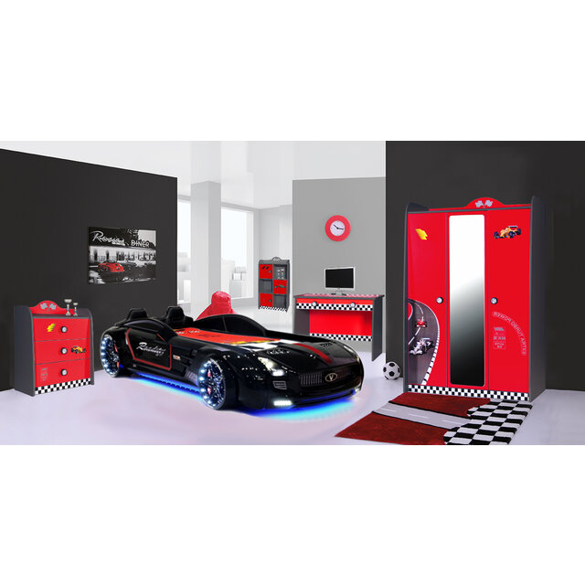 V Power kledingkast auto | Rood