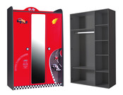 V Power kledingkast auto | Rood