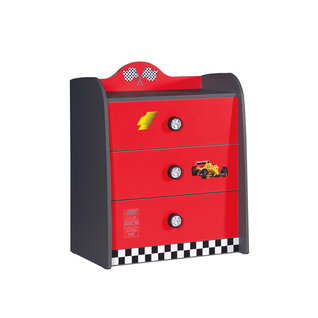 V Power ladekast commode auto | Rood