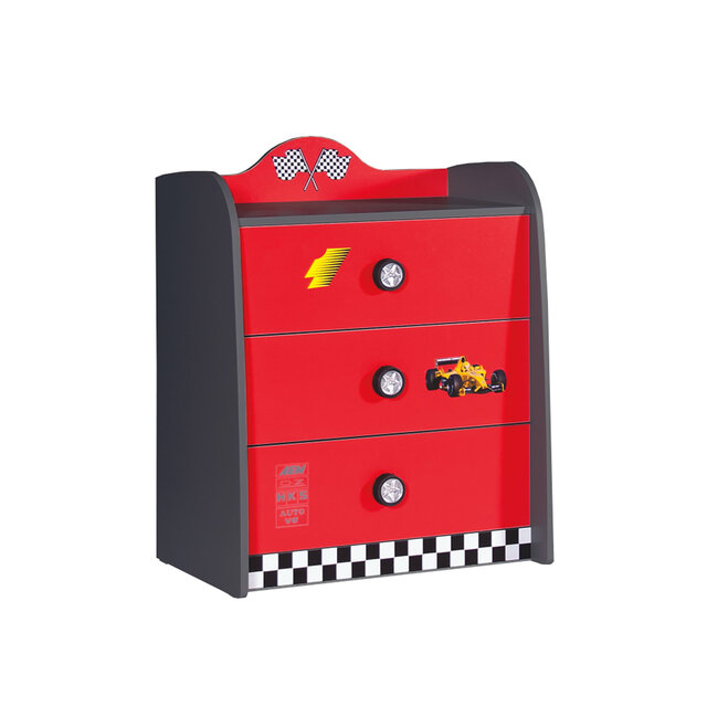 V Power ladekast commode auto | Rood