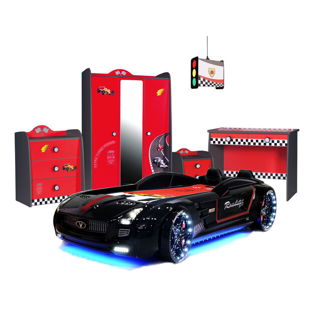 V Power ladekast commode auto | Rood