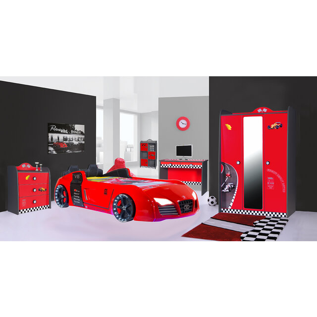V Power nachtkastje auto | Rood V Power nachtkastje auto | Rood